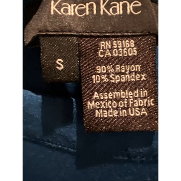 Karen Kane Royal Blue Butterfly Sleeve Shirt Blouse Size Small - Picture 3 of 7